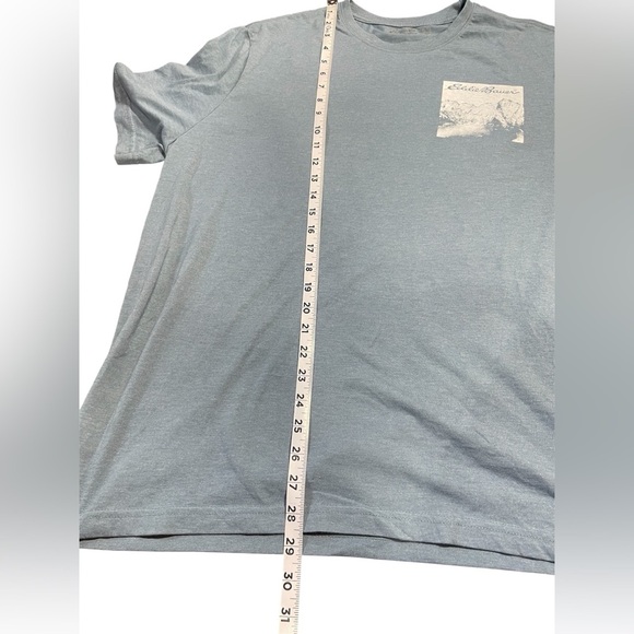 Eddie Bauer Blue “Live Your Adventure” Graphic Short Sleeve Shirt XL Men’s GUC - Picture 3 of 12